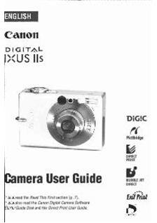 Canon Digital Ixus 2 s manual. Camera Instructions.